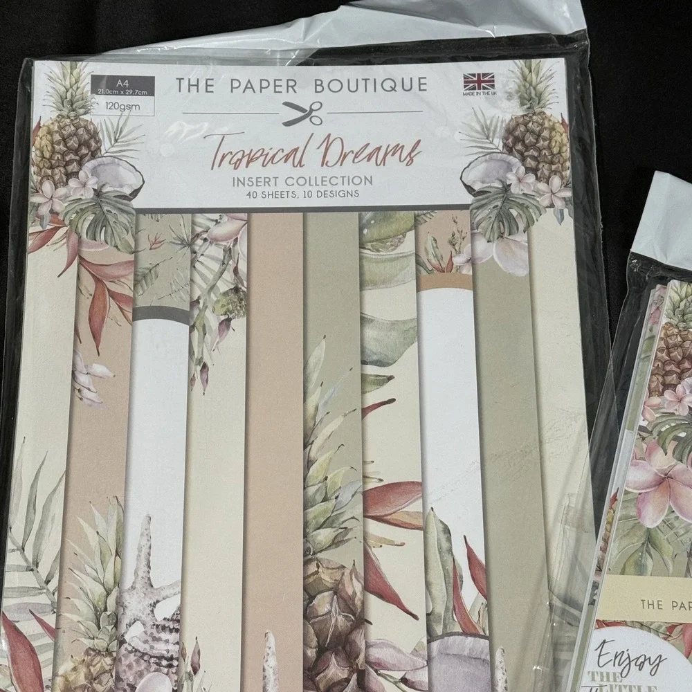The Paper Boutique Tropical Dreams Paper Kit & Inserts Set Mixed Green Floral